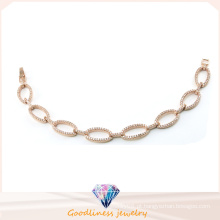 Jóias de moda para as mulheres pulseira de prata rosa ouro banhado a pulseira jóias de prata esterlina para a senhora Bt6601